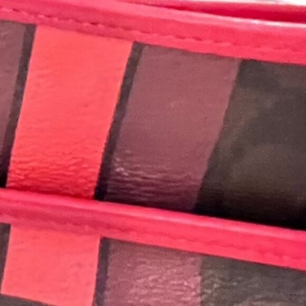 🎉SALE🎉 COACH Signature Varsity Stripe Crossbody Bag Brown Red‎ PVC - Picture 6 of 16